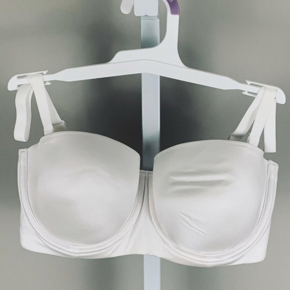 LIGHTLY LINED STRAPLESS BRA WHITE 32DD
